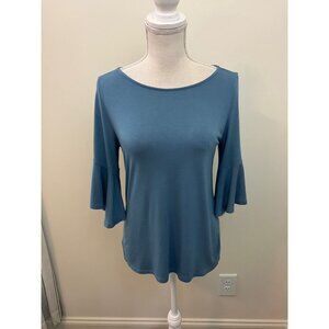 LOFT Outlet Blue 3/4 Bell Sleeves Size Medium
